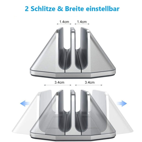 Vertikal bærbar computer stand aluminium justerbar notebook stand