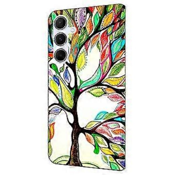 Skal för Samsung Galaxy A16 5G/A16 4G TPU+PU Läder Flip Fodral Tree