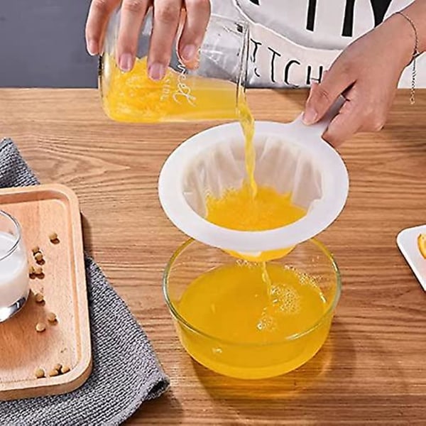 Sojamælk Filter Mesh Sieve Ultra-fint Brudt Væg Baby Juice Lækage Mesh Filter Slag Artefakt Køkken Si (400 mesh)
