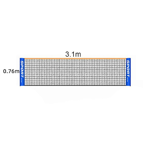 3/4m Tennisnät Bärbar Fällbar Enkel（4M）