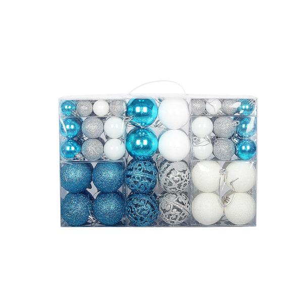 Christmas balls 3-6 cm, 100 pcs blue Christmas tree decorations