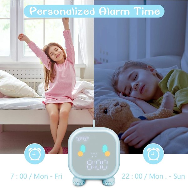 Barnealarmklokke, digital alarmklokke for barnerom, søt dino