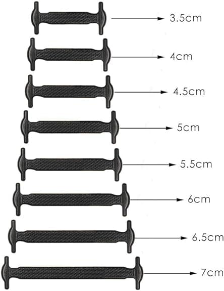 2 par utan slipsko spetsar, 3,5-7 cm elastiska silikonsnören utan