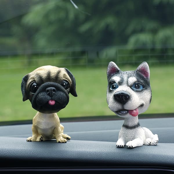 Bobblehead Husky Hund til Bil Dashbord Mini Bobblehode Leke Figur