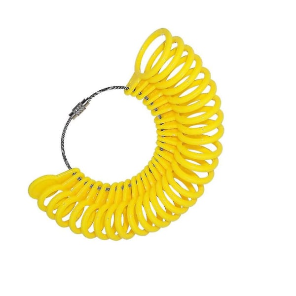 Ring Sizer - Finger Gauges Measuring Ring Tool 27 Pcs Size 1-13（Yellow）