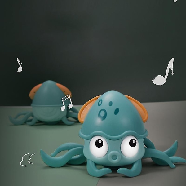 Krypande krabba baby med ljus och musik krabbaleksaker med sensorhinder（2）