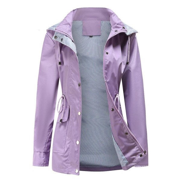 Women Waterproof Coat Ladies Outdoor Wind Jacket Coat Plus Size（XL）