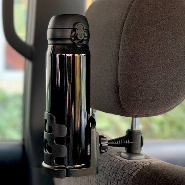 Set med 2 bilkoppholdere, justerbar bilventilfesteholder for drikkebeger, termoskopp for kopper med diameter innen 7,5 cm, ABS-plast, bakre koppholder