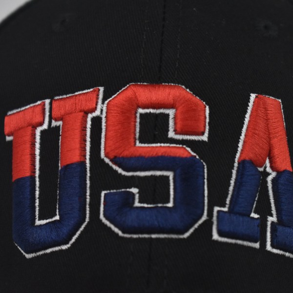 Stor bomullsbasker broderad amerikansk flagga klassisk baseballkeps USA USA broderad anka tunga keps