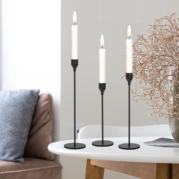 3 Lysestaker i Metall til Lysestake Middagsbord