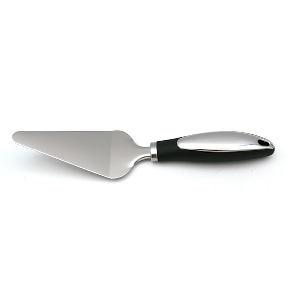 Pai og pizzaskjærer - Rustfritt stål - Sølv og svart - 25 cm