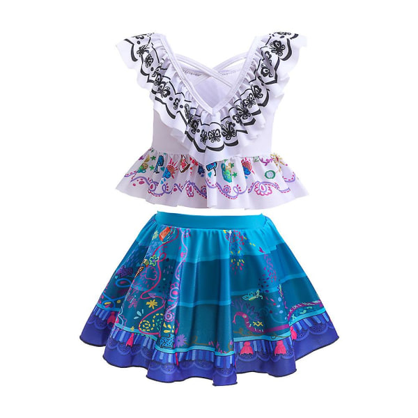 Magic Full House Encanto Pigekjole Cos Dragt En Skulder Piger Cosplay Scene Kostume（130cm）