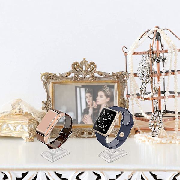 4 st klockdisplayställ transparent armband smycke klockdisplayställ hållare