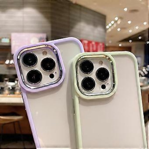 Skyddsfodral Design för iPhone 13, Enkelt Akryl Skal Stötsäkert Skyddsskal Ultratunt Tunt Skal Matcha Grön