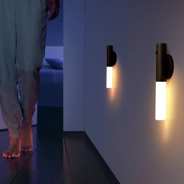 Intelligent Led Oppladbar Magnetisk Tregvegglampe Menneskekropp
