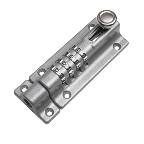 4 Position Combination Locking Bolt, Heavy Duty Slide Lockable, Stainless Steel For Wood Door silver