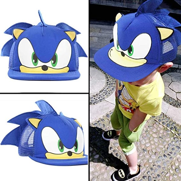 Hérisson Sonic Series animation Rollespil Justerbar baseball kasket Strandfest Koncert Solhat (Voksen)