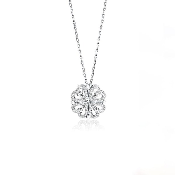 Love Heart Nelilehtinen Clover Pendant naaras Full Diamond