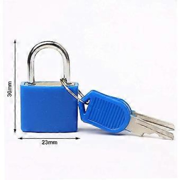 4 st Resväskelås, 4 Färger Mini Hänglås med Nyckel Små Lås för Skolväska Ryggsäck Bagage Hänglås för Skola Gym 3x2,3 cm