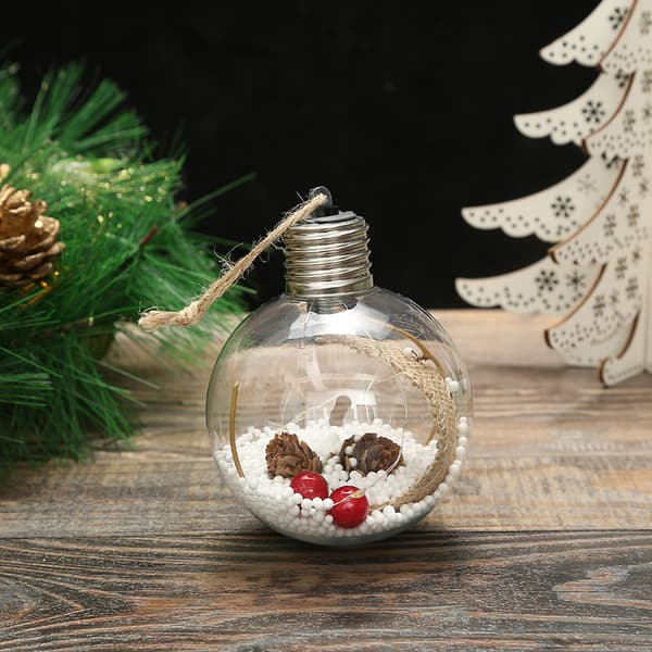 Jul LED Transparent Julkula Julgran Lysande Hänge