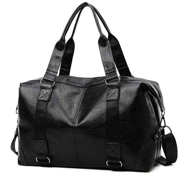 Musta PU olkalaukku crossbody-matkalaukku