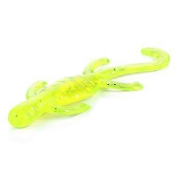 SO103 10 STK 5cm/1g Gecko-formet Simuleringsfisk Agn Mykt Agn for Fiske Fluorescent Green