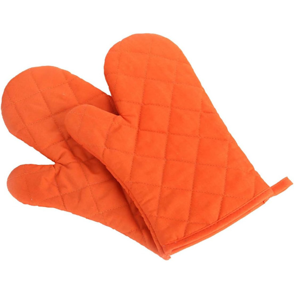 2 ugnshandskar för att skydda mot värmen från mikrovågsugnen - Orange