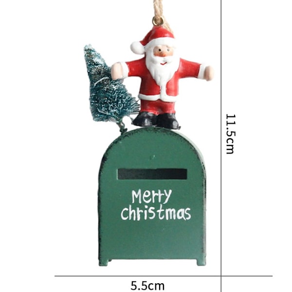 1 stk. Hvid Miniature Julepynt til Hjemmets Hoveddør Chr