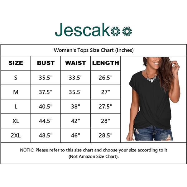 Kvinnors kortärmad rund hals t-shirt fram twist tunika toppar casual lös passform