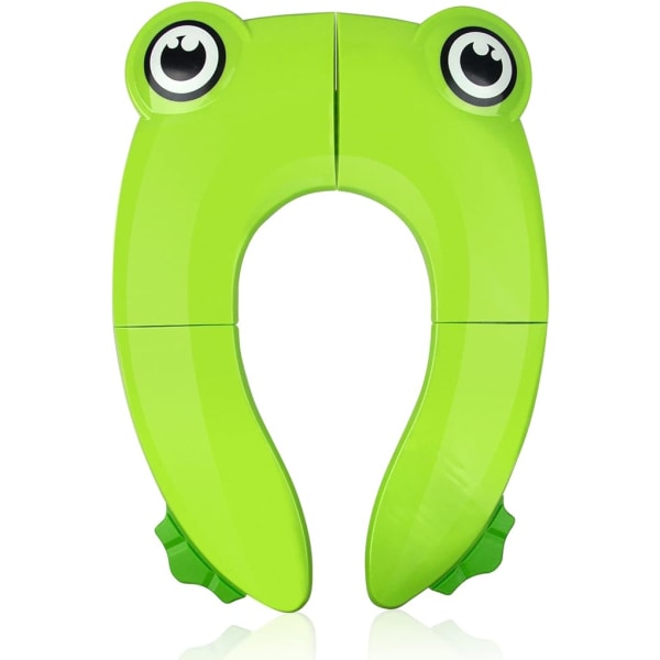 Baby Resetoalettsits hopfällbar barntoalettsits Barntoalettsits Resevikbar toalettsits med 1 bärväska Green Frog