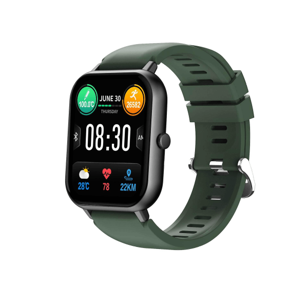 Zl54c Smartklokke Menn Kvinner Sport Fitness Tracker Søvn Hjertefrekvens  Ip67 Vanntett Bluetooth Smartwatch（Grønt Stål）