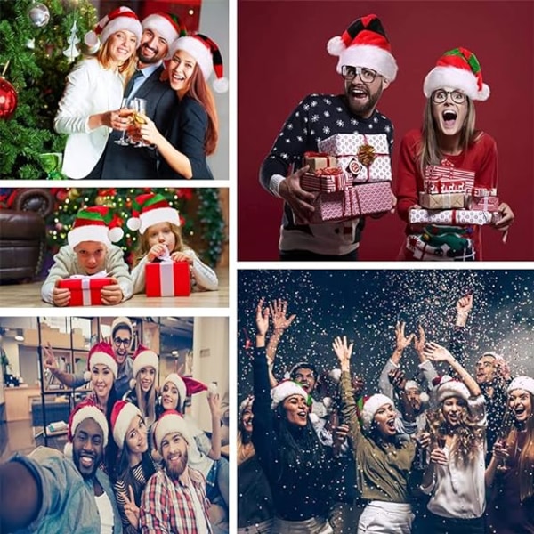Jultomteluva - röd och grön, jultomteluva, jultomteluva tillverkad av