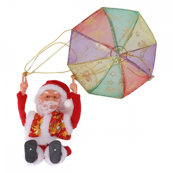Jultomte dekorerad fallskärm