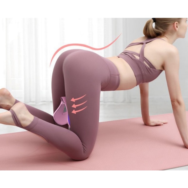 Hvidt pulver 2 stykker hoftetræner yoga udstyr indre lår træner
