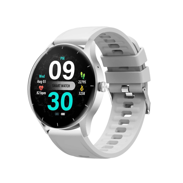 Zl50 1,28&quot; Pekskärm Bluetooth Ring Smartwatch Puls Blodtrycksmätare Vattentätt Sport Smart Armband（Silver）
