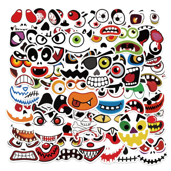 50 Halloween græskar-emoji-klistermærker