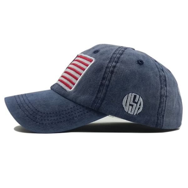 Monogram-lippalakki amerikkalaisen lipun kuvalla