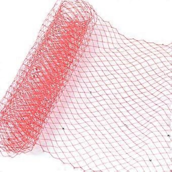 Trendy Slørhat Åndbar Slørhat Sofistikeret Kvindelig Net Slørhat til Kvinder, der Søger Elegance og Stil  rød hvid diamant red white diamond