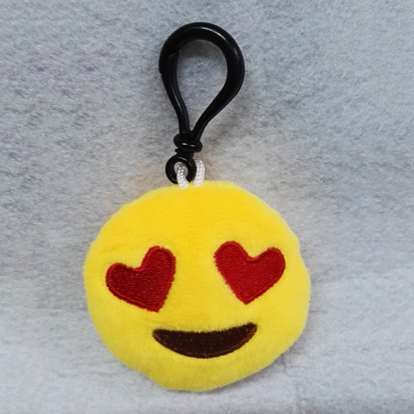 Emoji nøkkelring 6cm * 2cm, 5-delt sett med emoji nøkkelringer for barn