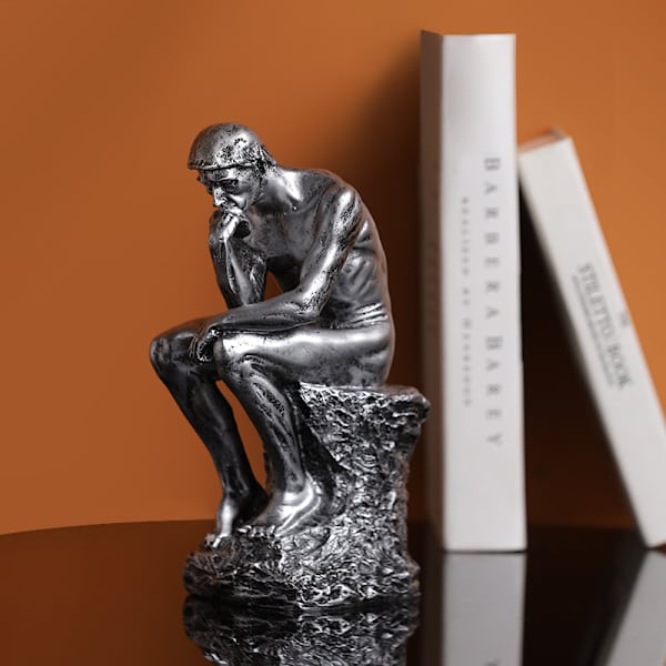 Resin Thinker Staty Ornament Heminredning Tillbehör Simulat