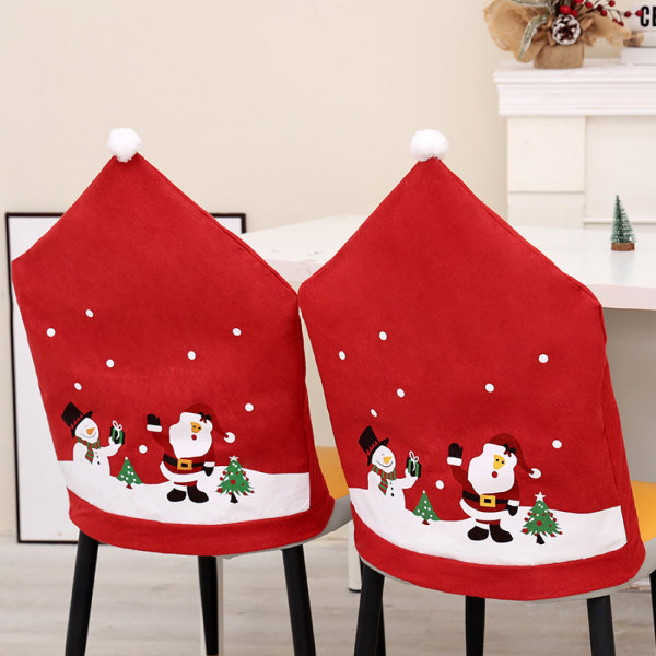 2 pieces chair cover Christmas chair cover