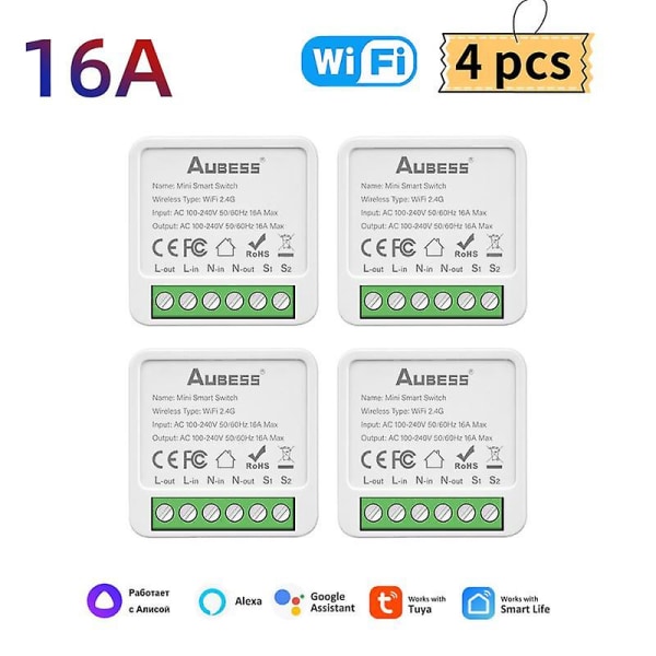 Tuya Mini Wifi og Zigbee bryter Diy 2-veis kontroll timer relé automatisering