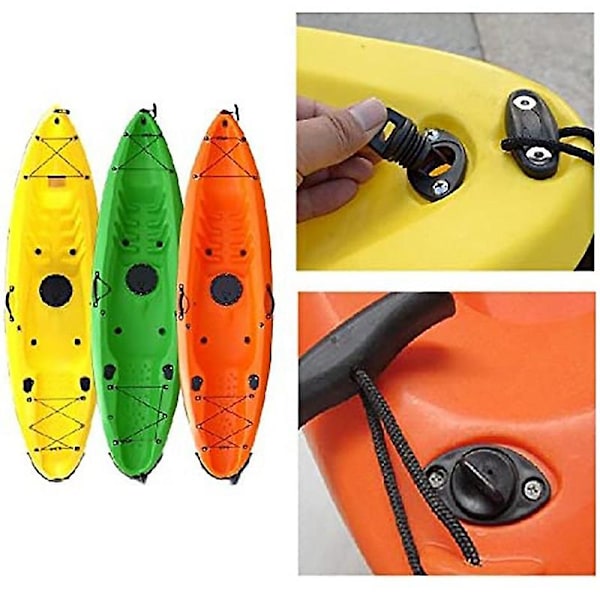 4-pack Kajak Dräneringsplugg Kit Skrov Grov Tråd Propp För Kanot Båt Set Med Skruvar Ersättningshårdvara Tillbehör