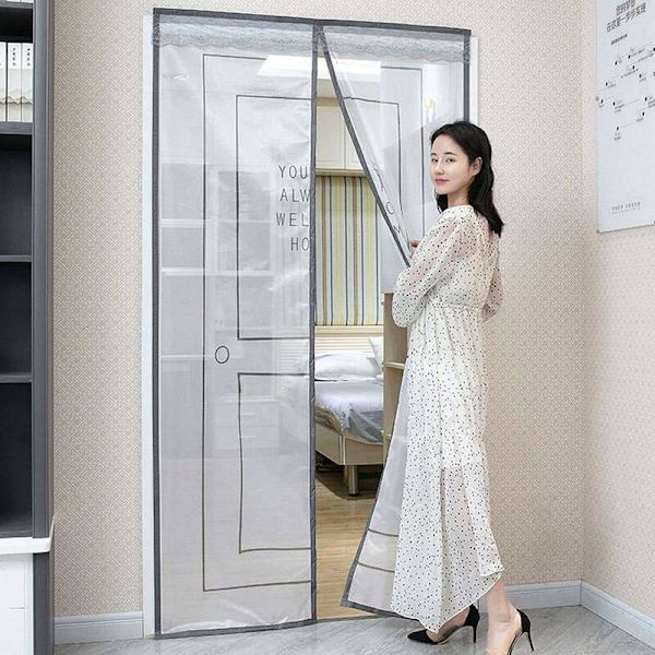 Anti-insekt automatisk lukkende magnetisk myggenet 120x210cm(47x83inch)