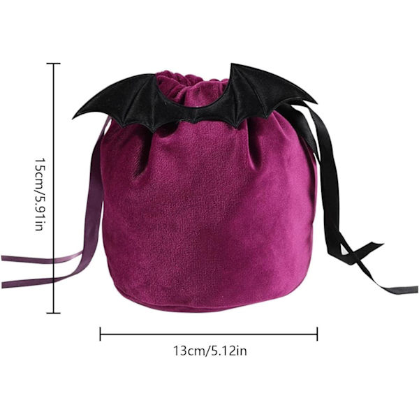 Halloween Trick or Treat Tasker 10 stk. Fløjlsposer Slikposer Snackpose