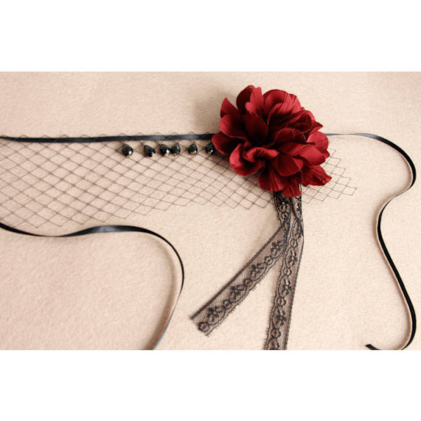 1 st Million Christmas Black Lace Ansiktsmaskering Slöja Huvudbonad