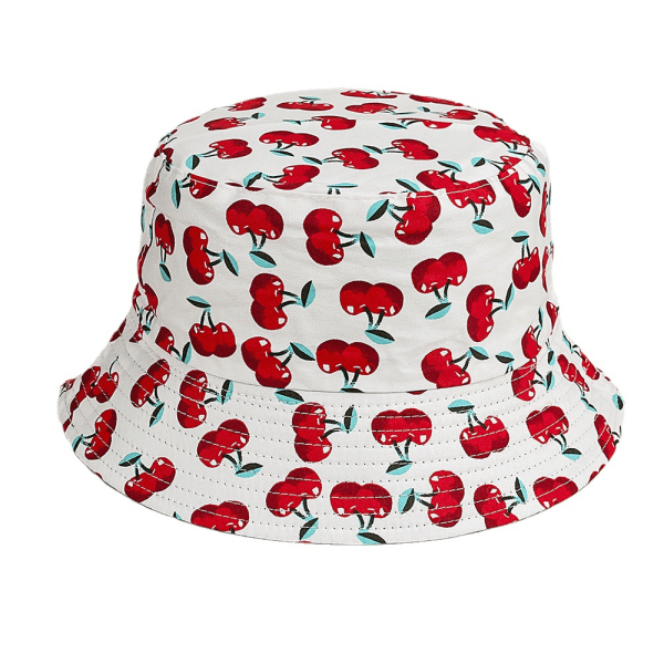 Bucket Hat Unisex Fisker Solhatt Full Print Utendørs Strand Trav