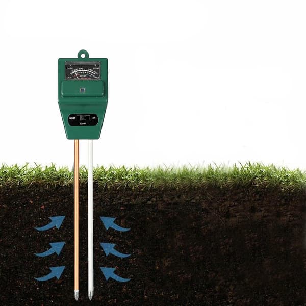 LCD digital jord-pH-tester, vannmåler, temperatur, sollys testmåler for planter