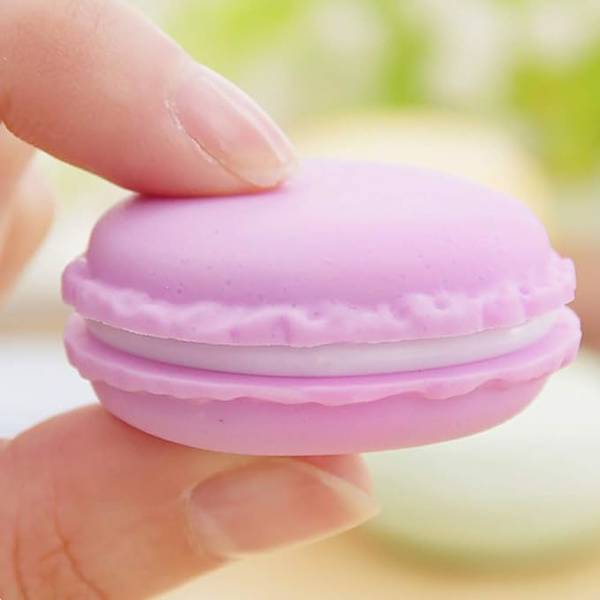 6 stk Mini Macaron Boks Smykkeoppbevaringsboks Pilleboks Organizer Ørepropp
