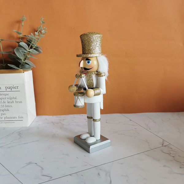 Jule-Nøtteknekker Leke Soldat Halberd (26 cm) Tre Flash Dec